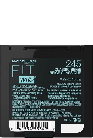 Maybelline pressed powder Fit Me matte poreless classic beige 041554553499 b